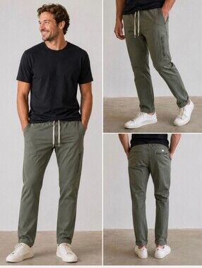 Vuori Ripstop Pants Mens Size XS Olive Green Hiking Climbing